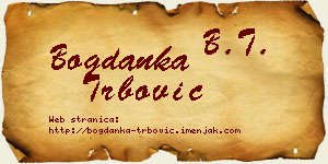 Bogdanka Trbović vizit kartica